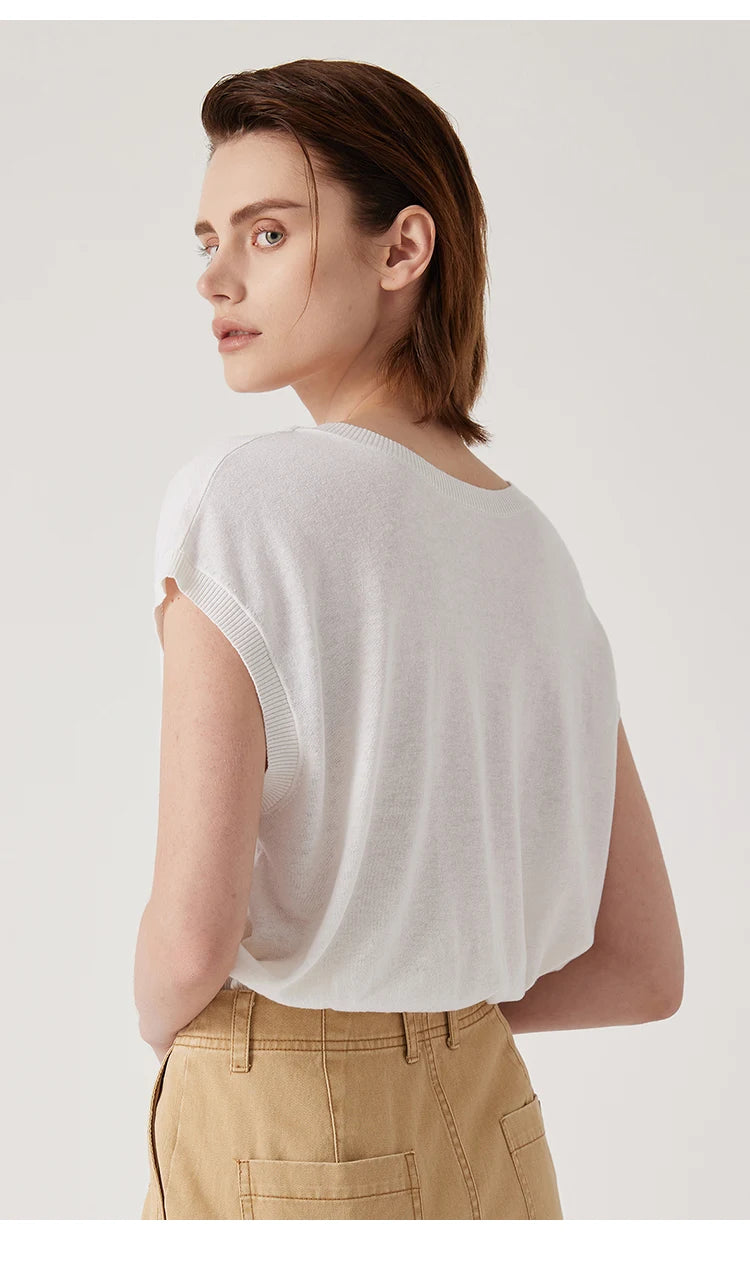 BG3511194  Ladies Clothes can be worn on both sides Summer Sweaters for Women Wool Silk Tops Women's Clothing Tshirt