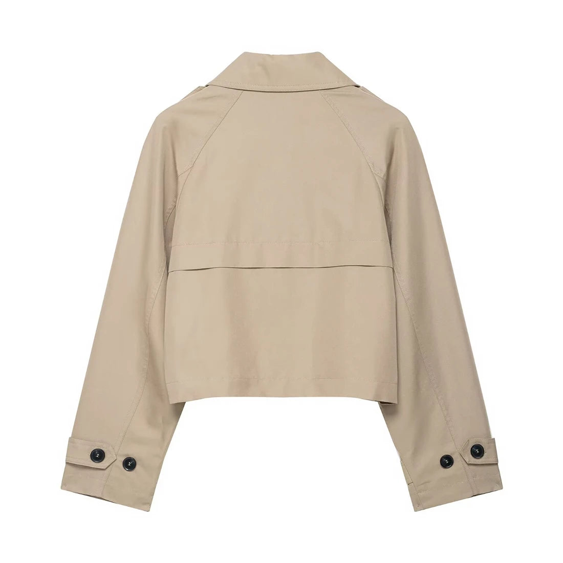 Women's Double-Breasted Short Trench Coat Fashion 2025 New Style Elegant Outerwear for Ladies