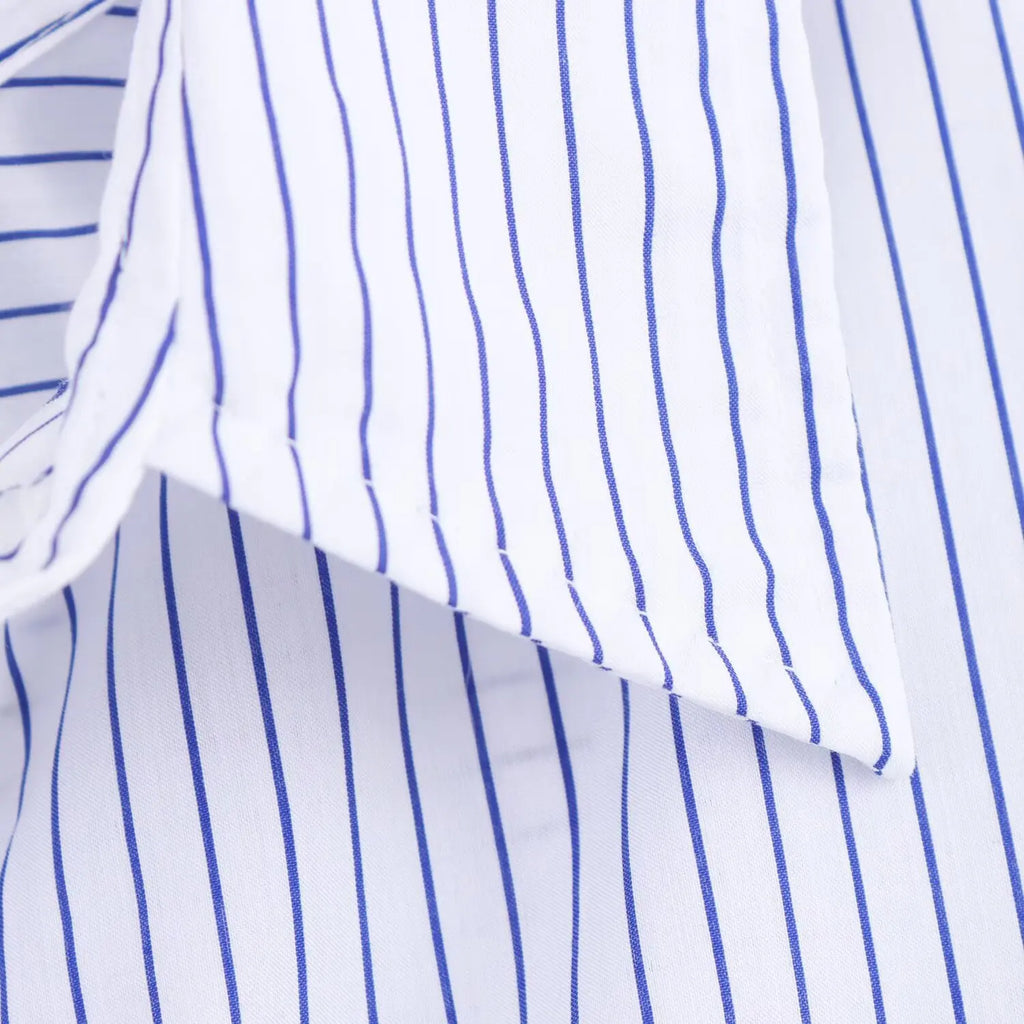 HH Women Elegant Commuter Shirt Splicing Loose Striped Single-breasted Lapel Blouse Female Spring Casual Long-sleeved Top