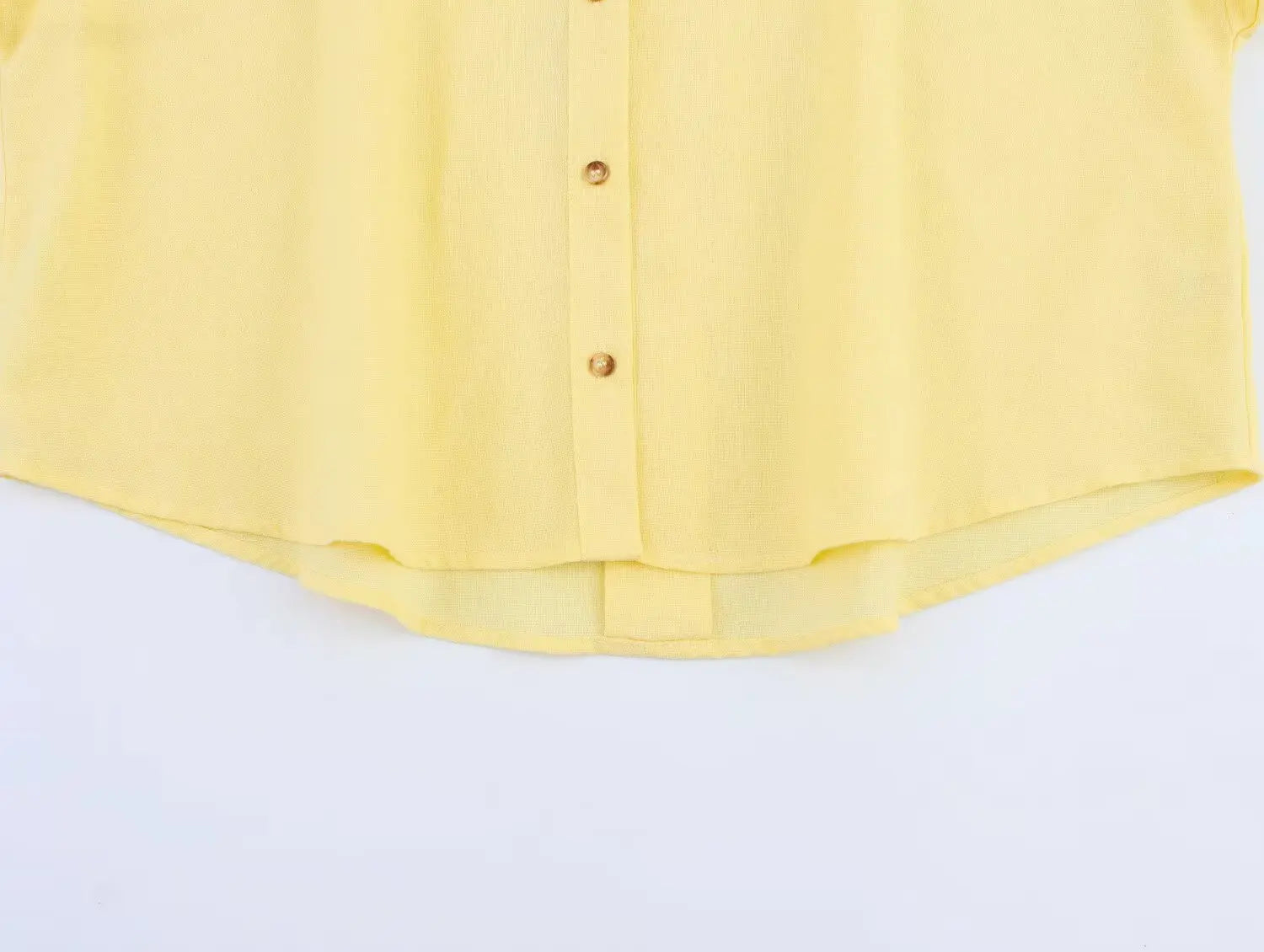 Women Fall Casual Loose Shirt Lapel Buttons Wide Sleeve Shirt 2025 New Spring Autumn Minimalist Holiday Versatile Shirt