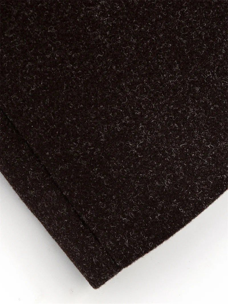 Women's Coat 2025 Winter New Style Dark Brown Long-Sleeve Belted Loose-Fit Long Woolen Coat Fashionable and Stylish