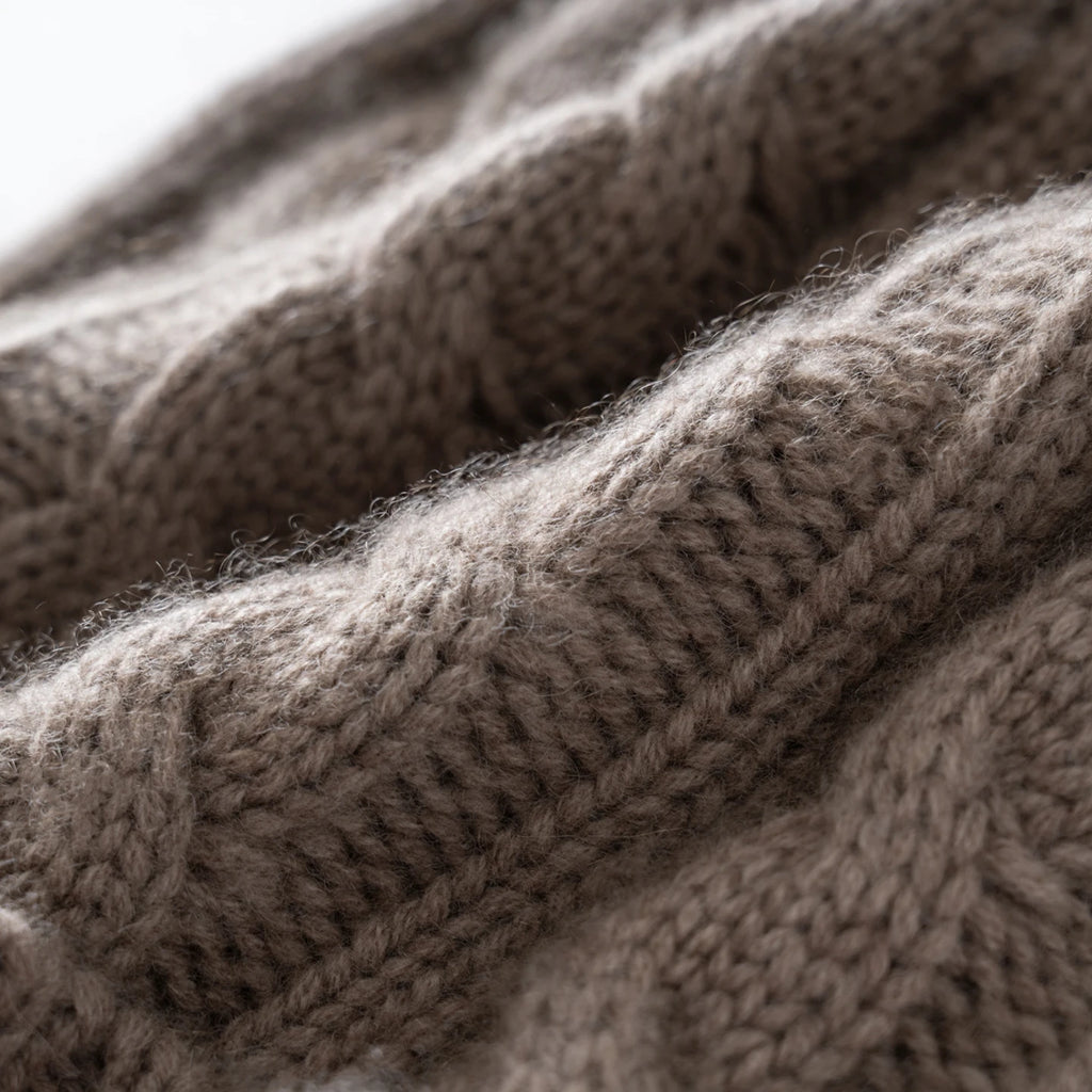 Cashmere Hat For Women/Men Winter New Thickened Fashion Solid Twisted Knitted Beanies Hats Casual Unisex Outdoor Soft Warm Caps