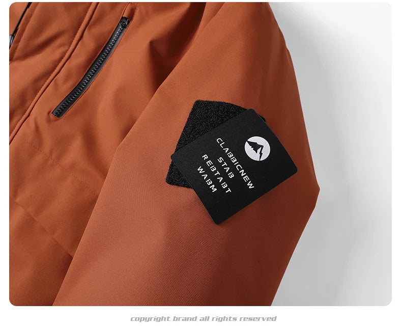 Men's Fishing Jacket  Mountain Climbing Coat Men Thickened Hooded Coat New Winter Loose Men Simple and Fashionable Work Jacket