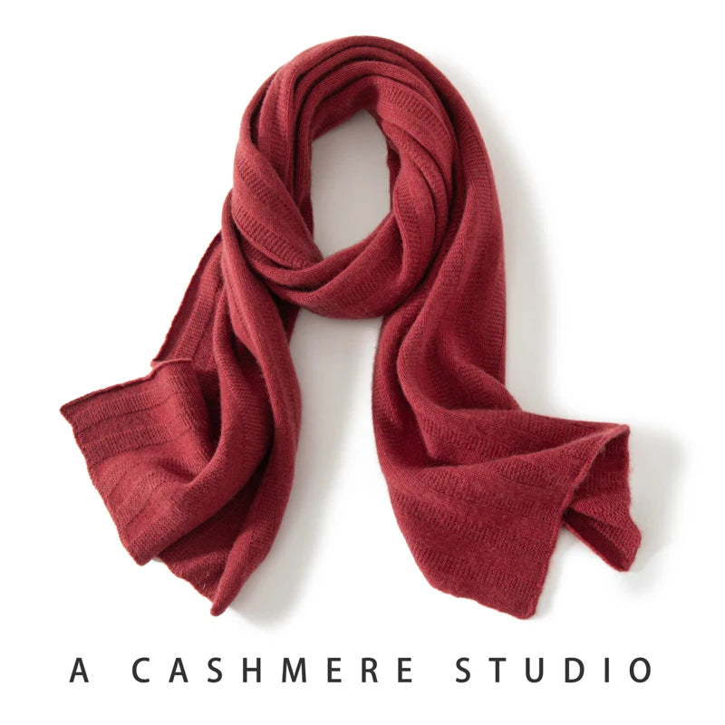 Winter Keep Warm Cashmere Scarf for Women/Men 2025 New Fashion Casual Outdoor Solid Color Scarf Cashmere Knit Scarves Unisex