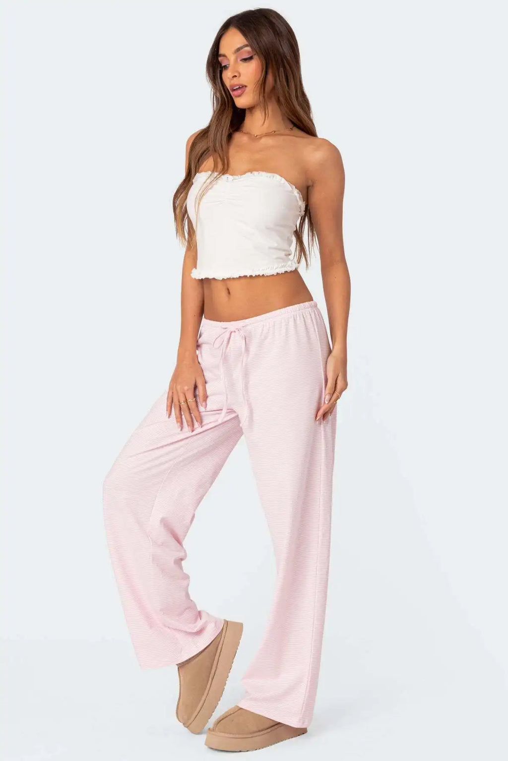 2024 New Women's Clothing Fashion Casual Milk Silk Brushed Home Casual Pants Women's Clothing Trousers Women