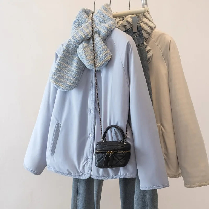 Women Coat 2025 New Double Sided Wearable Polar Fleece Loose Long Sleeve Keep Warm Jacket Tops