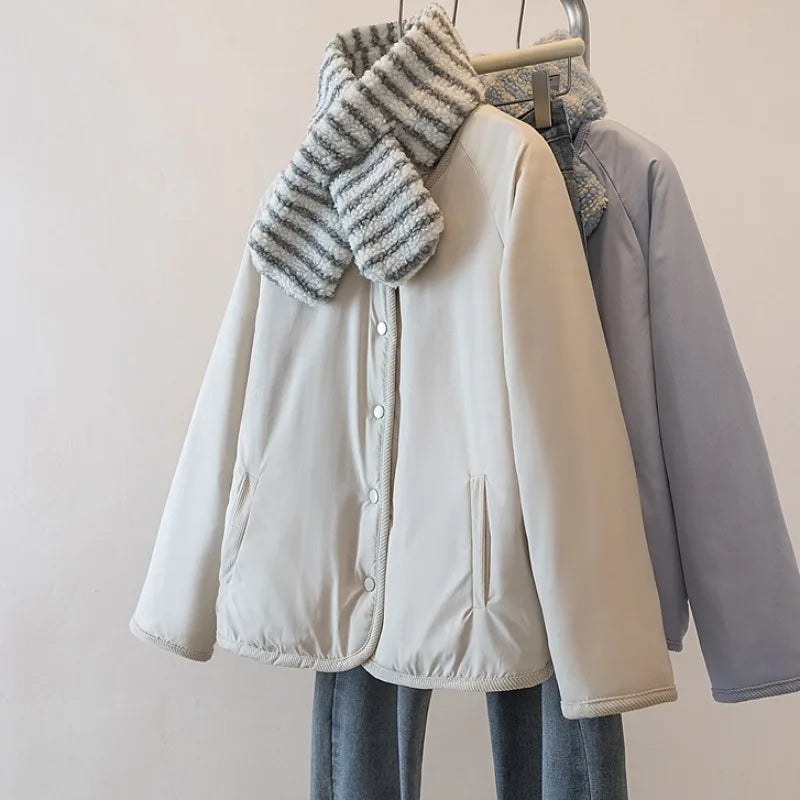 Women Coat 2025 New Double Sided Wearable Polar Fleece Loose Long Sleeve Keep Warm Jacket Tops