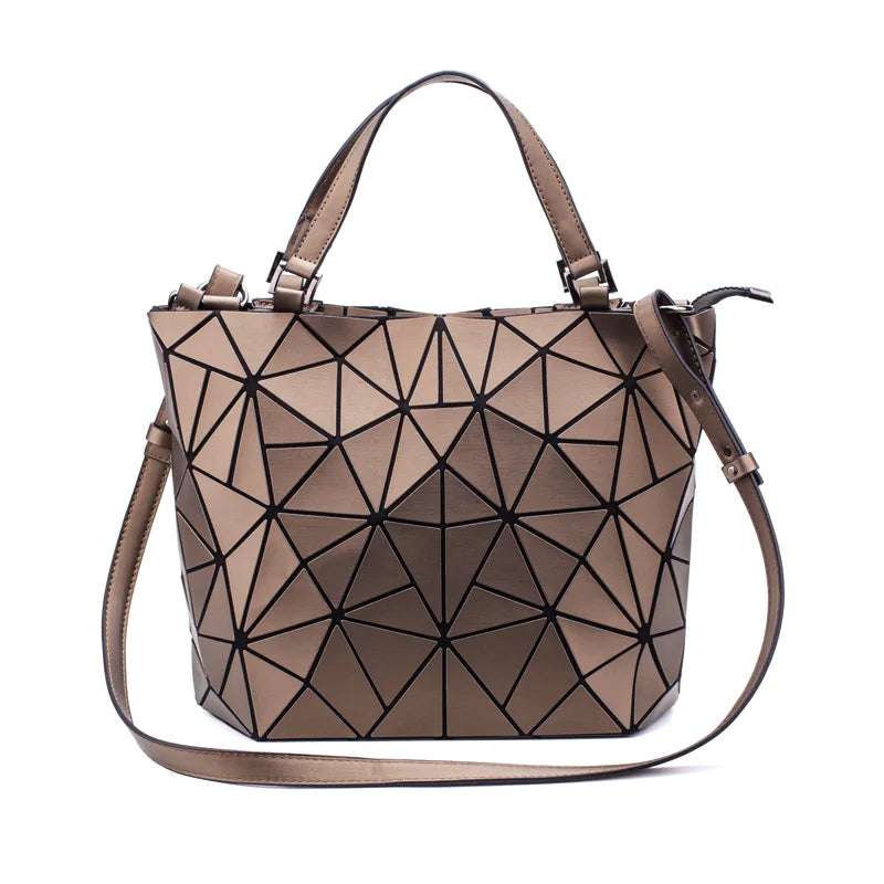 Women Handbag Tote Bag Ladies' Large-capacity Shoulder Bags Geometric Handbag Matte Bucket Bag Women Folding Crossbody Bag