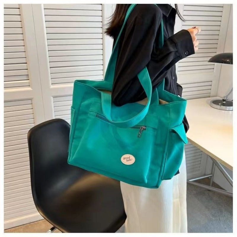 Women's Fashion Shoulder Bag Class Large Capacity Student Tote Bag New Canvas Commuter Handbag Carrying Bags cabas eco bag