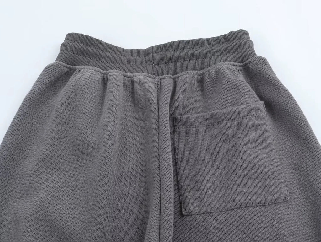 2025 Winter New Women's Clothing: Versatile Casual Fashion Simple Ribbed Soft Hooded Sweatshirt + Straight Leg Pants