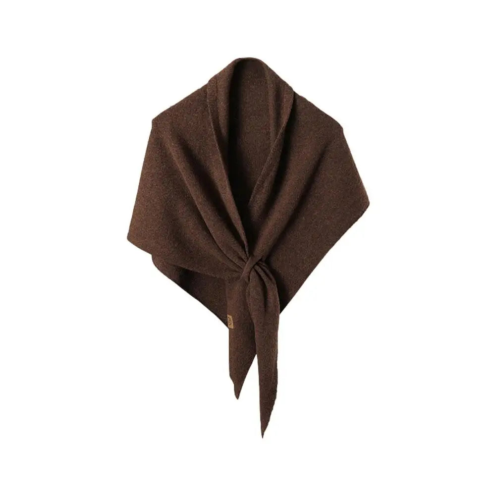 Women Cardigan Scarf Spring and Autumn Fashion Elegant Solid Color Triangle Scarf Retro Outdoor Leisure Shawl Cape Knitted Shawl