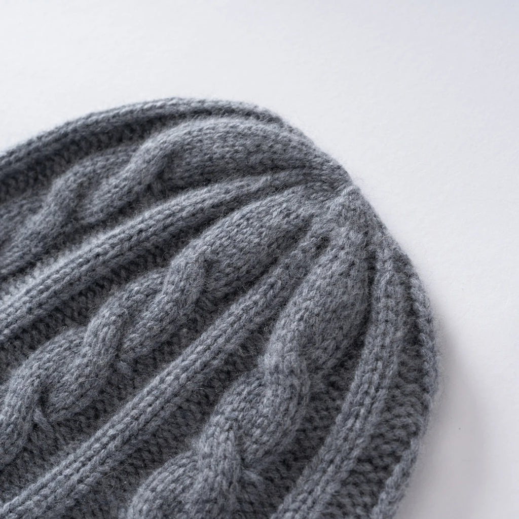 Cashmere Hat For Women/Men Winter New Thickened Fashion Solid Twisted Knitted Beanies Hats Casual Unisex Outdoor Soft Warm Caps