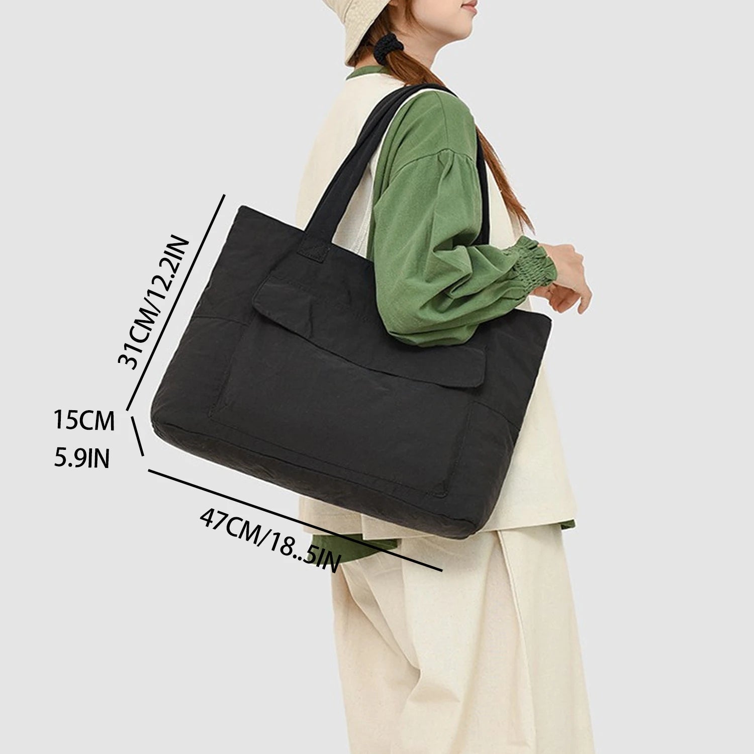 Women's Fashion Shoulder Bag Class Large Capacity Student Tote Bag New Canvas Commuter Handbag Carrying Bags cabas eco bag