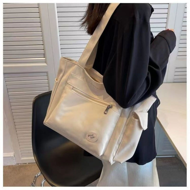 Women's Fashion Shoulder Bag Class Large Capacity Student Tote Bag New Canvas Commuter Handbag Carrying Bags cabas eco bag