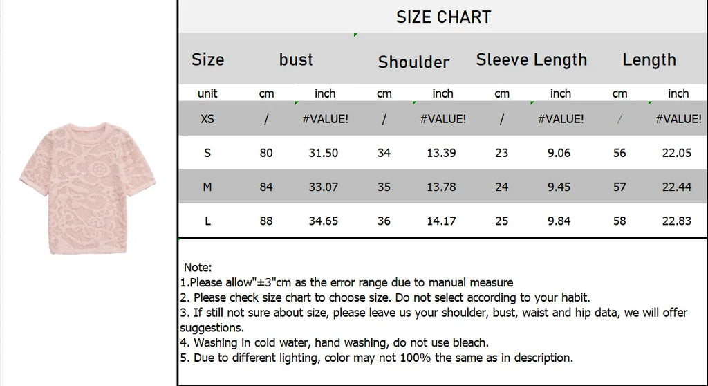 Women's clothing 2025 summer new style fashionable light-cooked style flower print texture knitted top