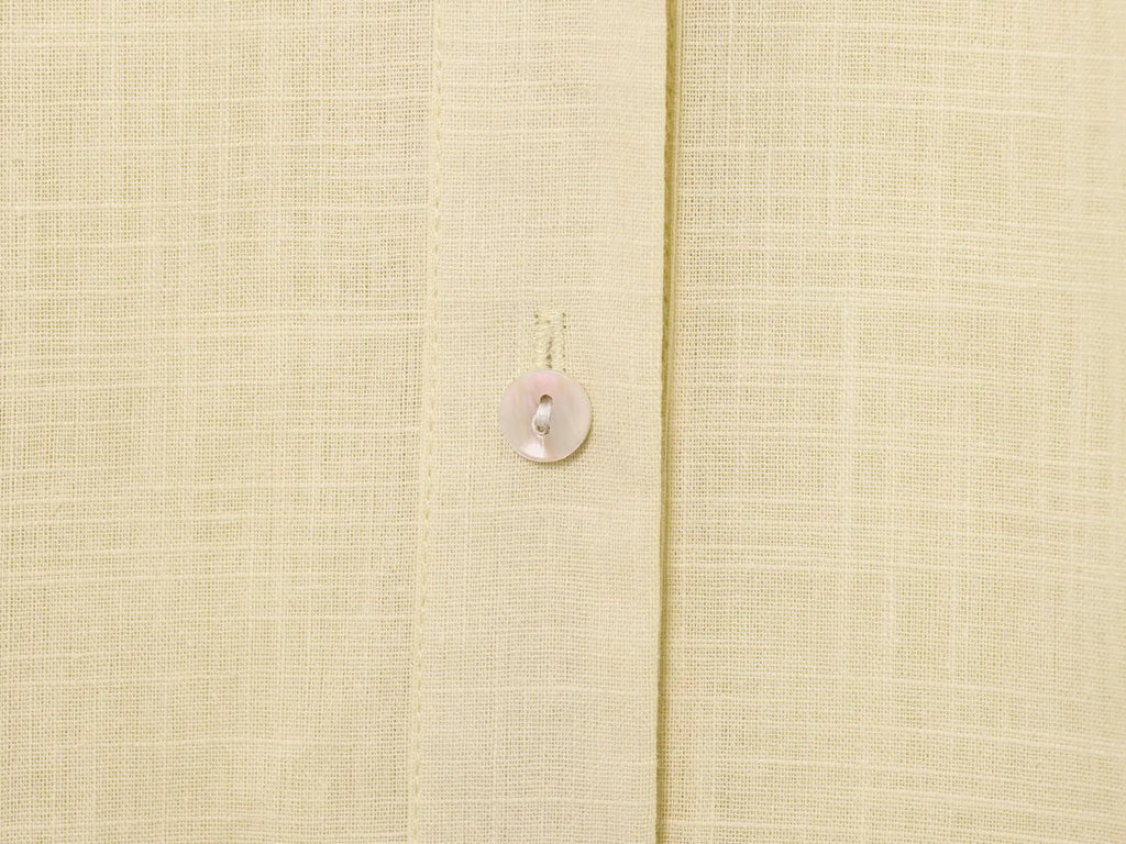 2025 Women Yellow Shirt Fashion Cotton Linen Wide-sleeved Short Shirt Single-breasted Casual Loose Blouse Mujer Roupas