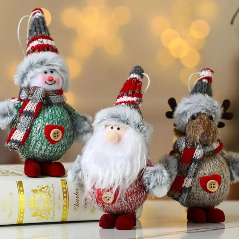 Christmas Decorations Colorful Fabric and Foam Hanging Ornaments Christmas Tree Decorative Accessories Party Decoration Gifts