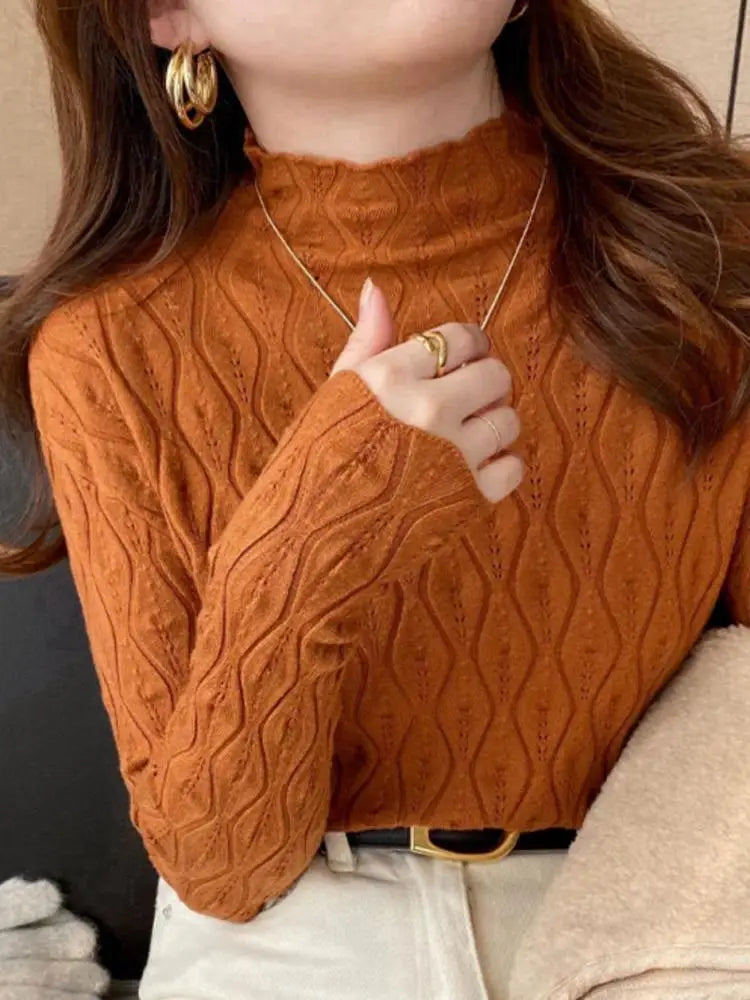 Cashmere Turtleneck Women Sweaters 2025 Autumn Winter Warm Pullover Slim Tops Knitted Sweater Jumper Soft Pull Female