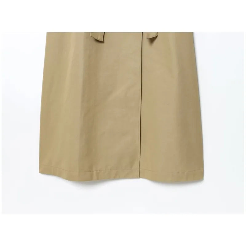 Womne Long Trench Coat With Belt Double Breasted Long Sleeve Lapel Collar Women's Windbreaker Female Outerwears