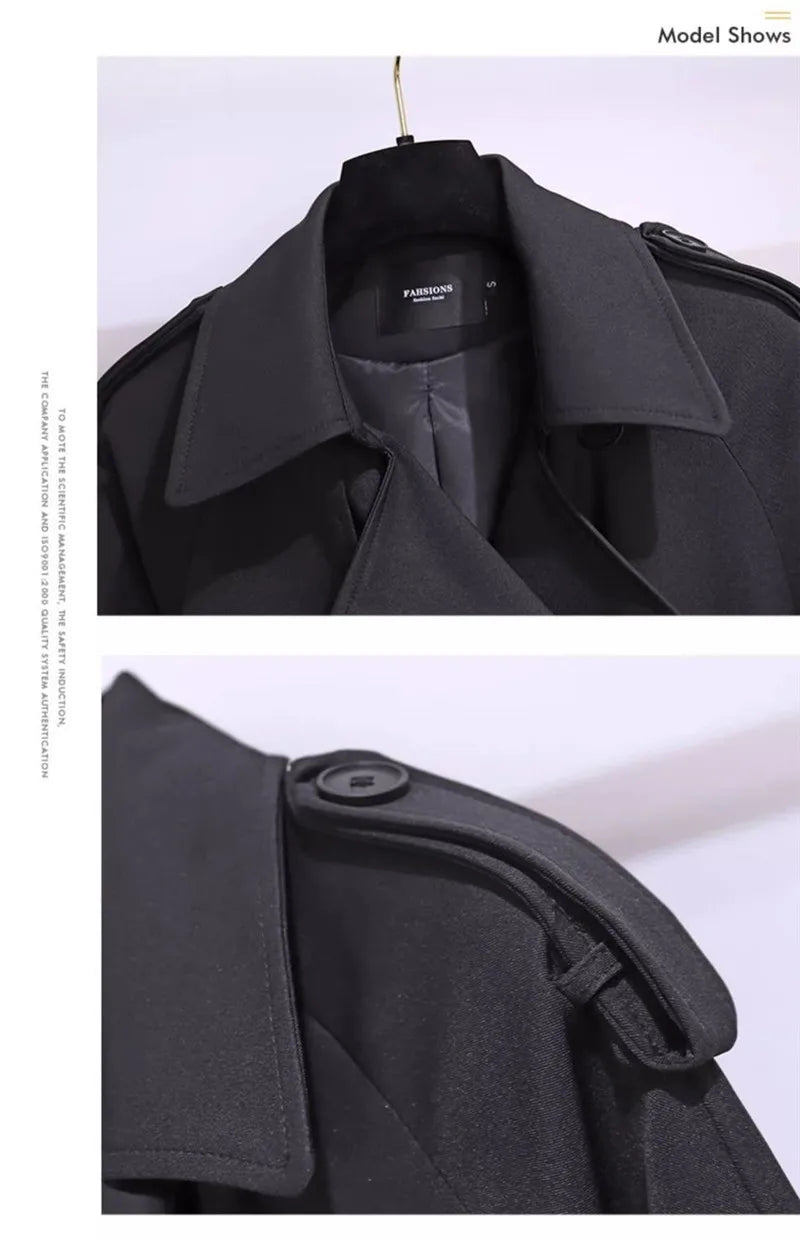 Trench Coat Women's Suit Collar Coat 2025 New Spring Autumn Female Long Jacket Waist Temperament Popular Windbreaker Overcoat