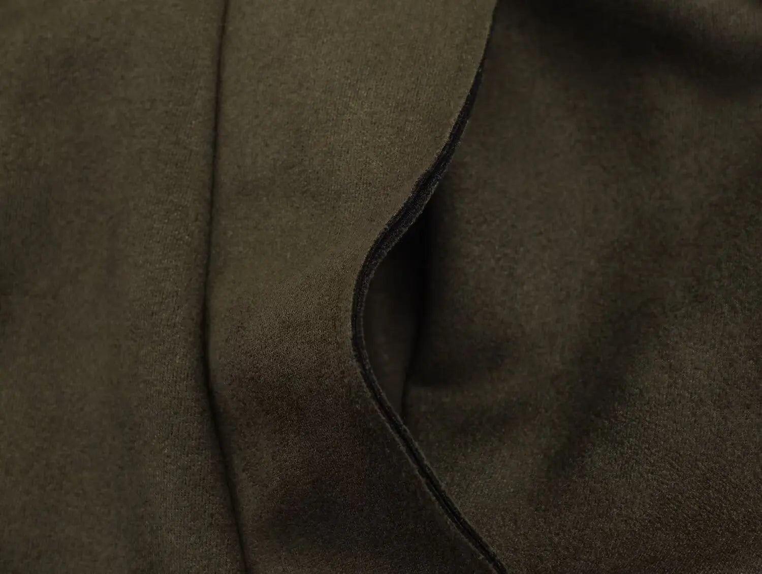 European style new women's fashionable and versatile solid color long trench coat with belt and suede effect.