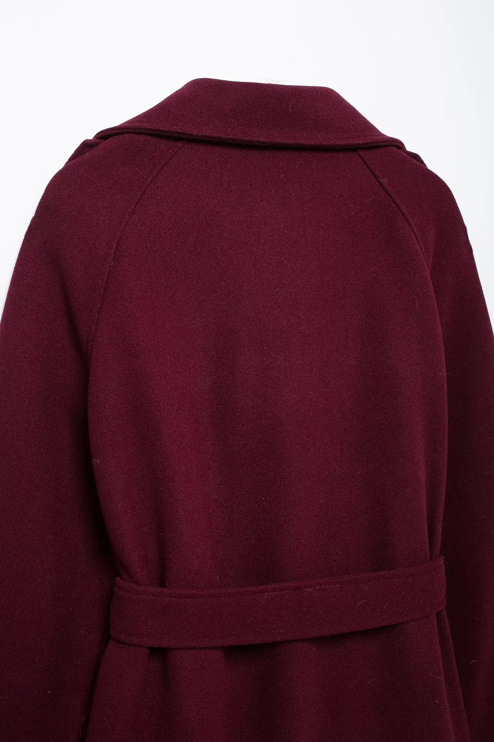 HH Winter Elegant Women Turn-Down Collar Long Coat Solid Long Sleeves Pocket Belt Double-Breasted Female Slim Windbreaker Coats