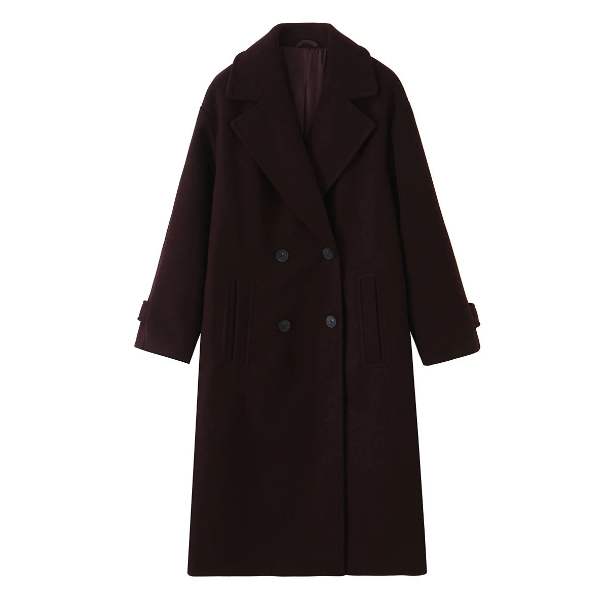 Women Winter Luxury Long Coats Solid Warm Soft Wool Long Coat Women High Street Loose Casual Double Breasted Overcoat 2025