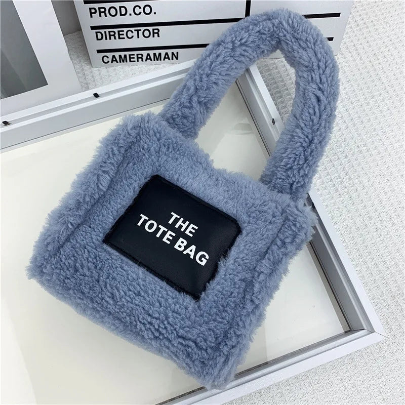 Tote Bag for Women Winter Designer Lamb Wool Fashion Letters Handbags Women's Luxury Shoulder Crossbody Bags Handbag Totes