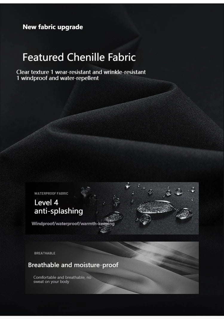 New Winter Men's Jacket for Men Color Block Lamb Wool Thick Cotton Warm Hooded Loose Zipper Casual Men's Clothing Coats Parkas