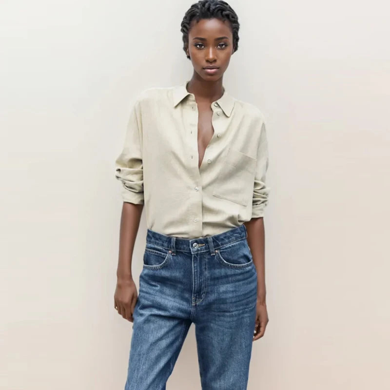 Shirts Spring Women's 2025 New Chic Loose Elegant Office Blouses Fashion Comfortable Long-Sleeved Street Youth Shirt Tops