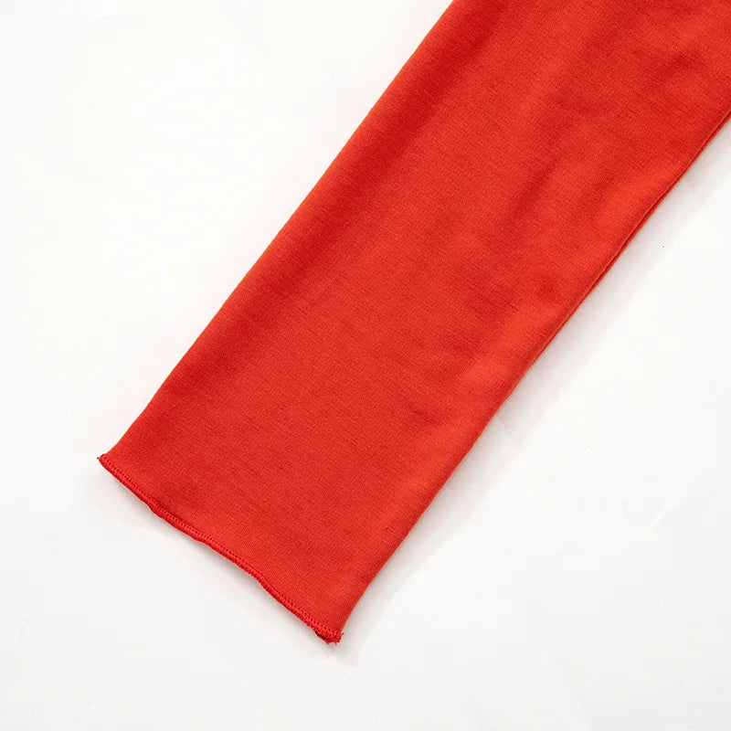 One Shoulder T Shirts For Women Aesthetic Clothes Sashes Crop Top Y2k Accessories Long Sleeve Lady Tshirt Ropa Mujer Camisetas