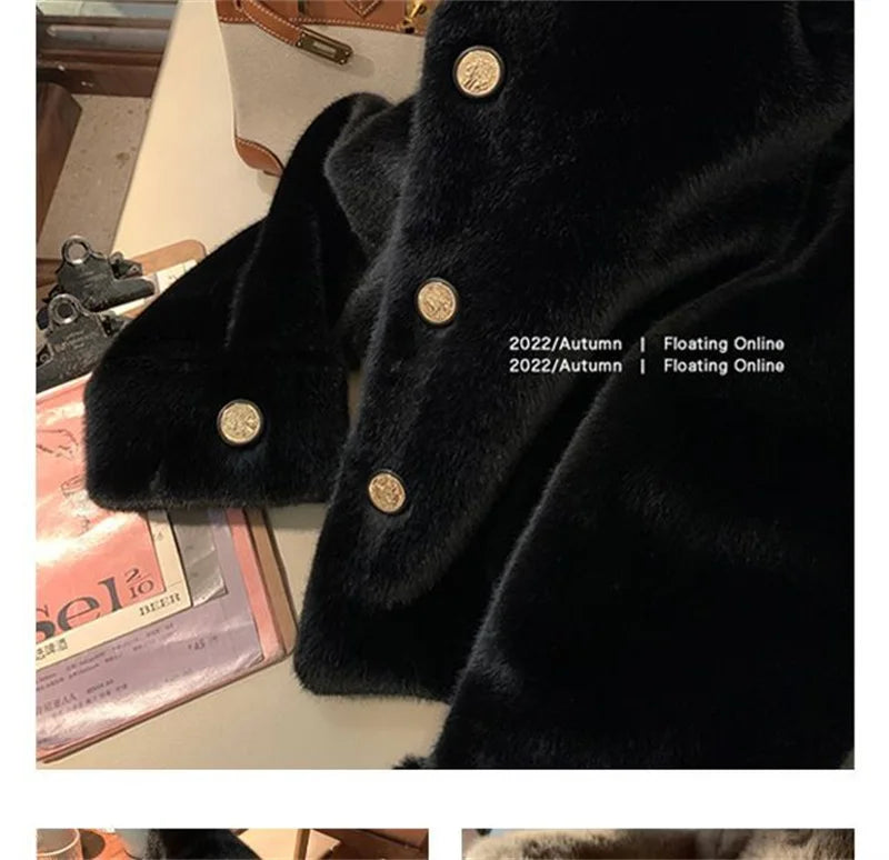 Women's Coat  Women's fur Coat New Fashion Mink fur Coat Women's Autumn and Winter new Fur Short Ladies Wind Chaebol Daughter