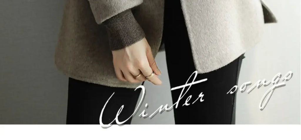 High End Minimalist and Fashionable Woolen Coat for Women in Autumn and Winter New Small French Style Casual Woolen Coat Blends