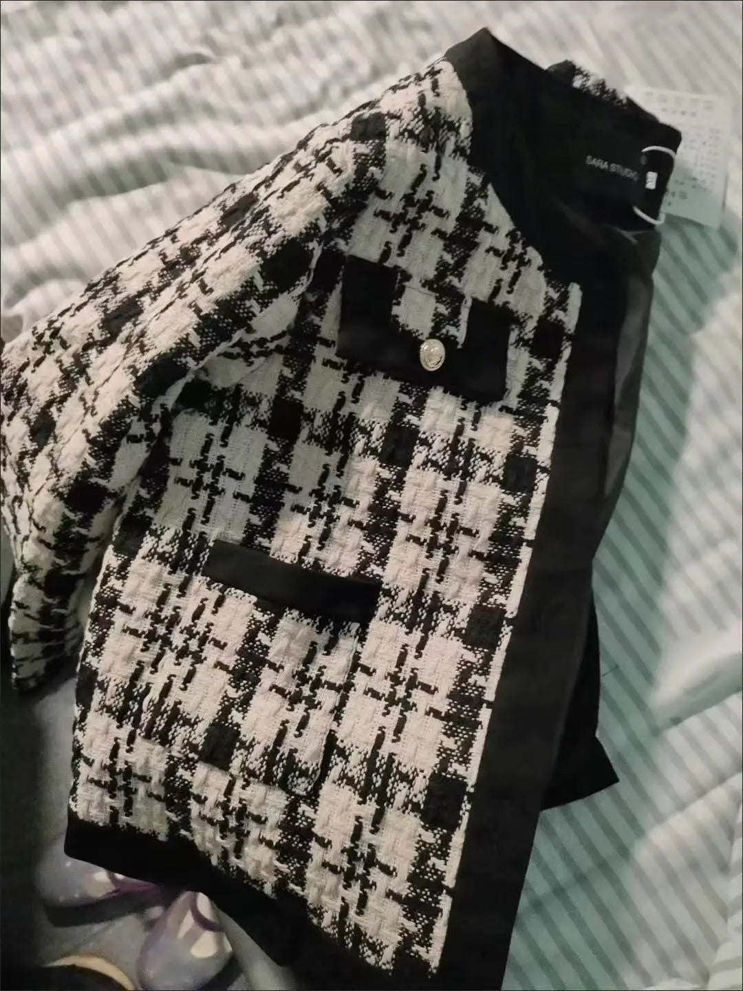 Autumn Winter Jackets Women Loose plaid Short Outwaer 2025 New Female Casual All-match Temperament Warm Ladies Overcoats