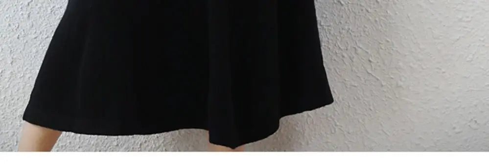 Wool Dress Long Cashmere Waist Over Knee Knit Sweater Skirt Elegant and Fashionable Women's Clothing in Autumn and Winter