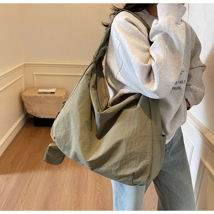 Women's Handbag Large Women Shoulder Shopper Bag Canvas Luxury Designer Cloth Tote Bags for Woman 2025 Trend Brands Big Female