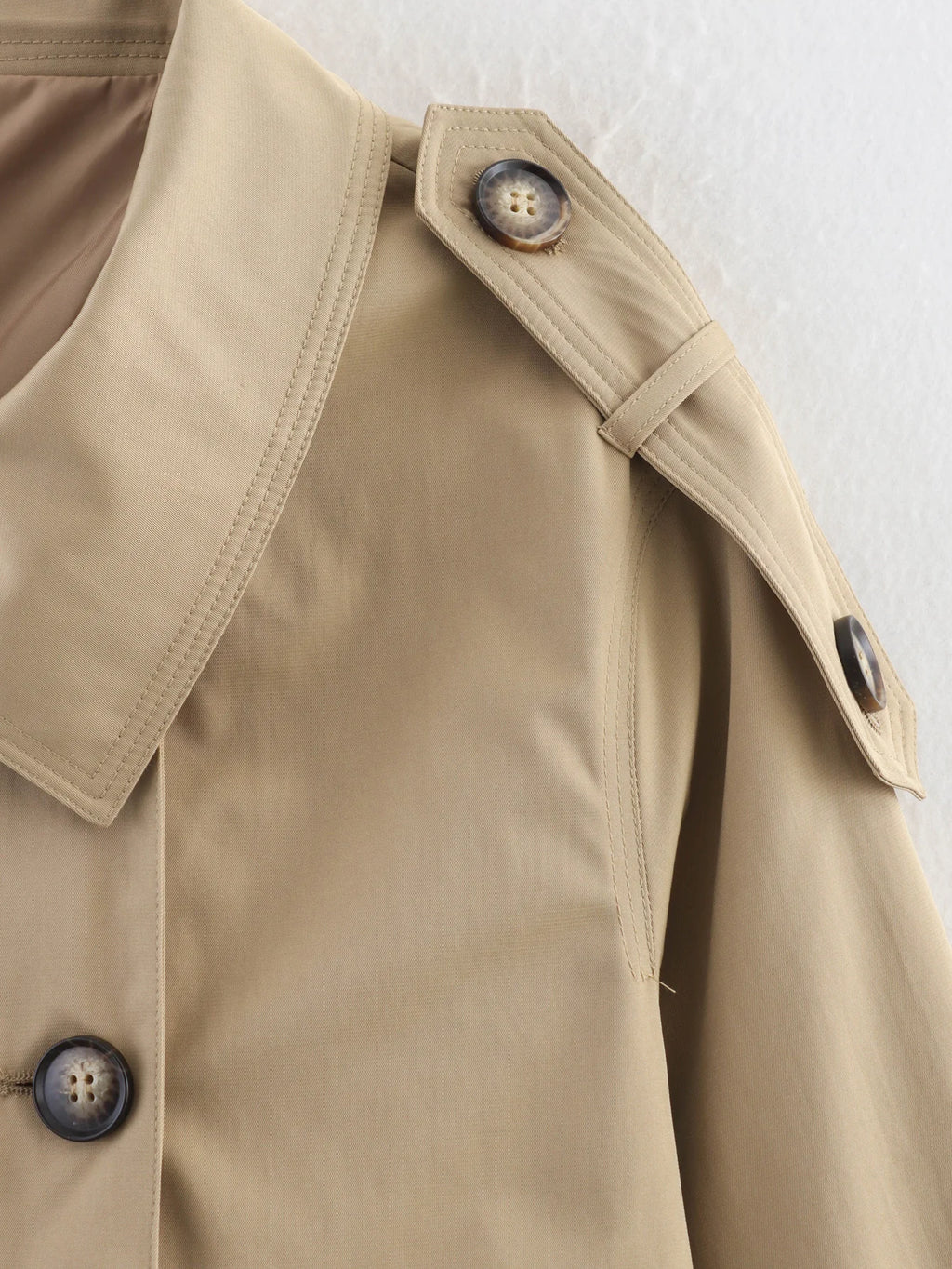 Trench Lady Coat Long Sleeve Coats Woman Jackets Casual Black Urban Classic Elegant New Denim Solid Cropped Outerwears