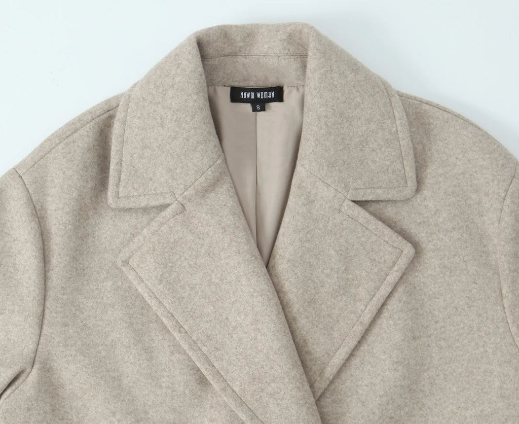 European and American Women's Clothing, New, Soft Loose Lapel Long-sleeved Coat and Coat