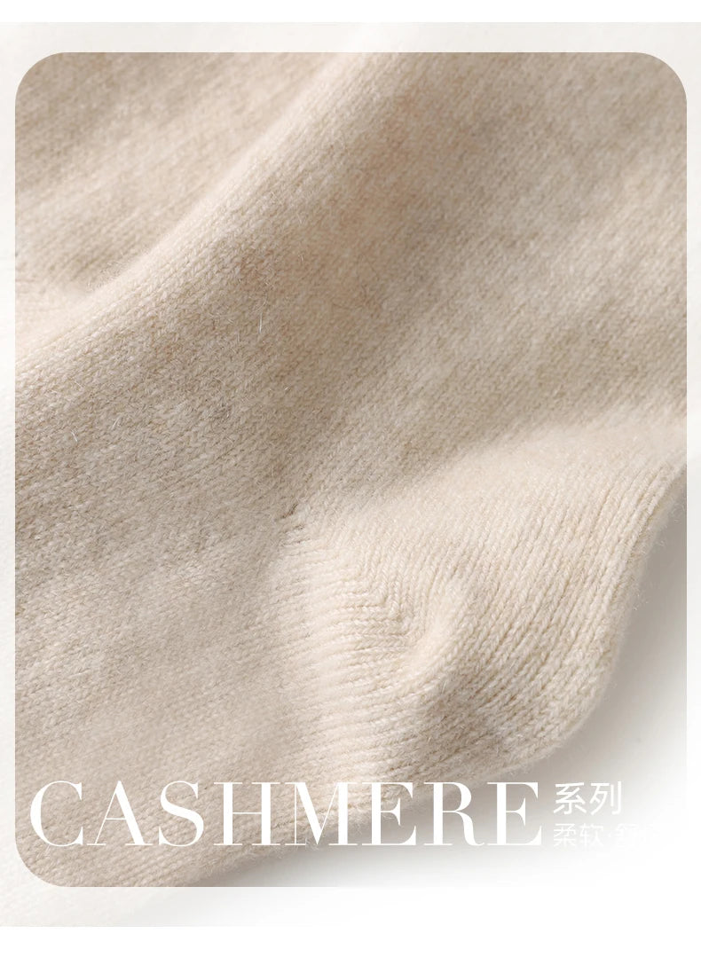 100% Cashmere Women Stockings New Fashion Autumn Casual Solid Color Warm Socks For Woman Soft Winter Knee High Socks Long