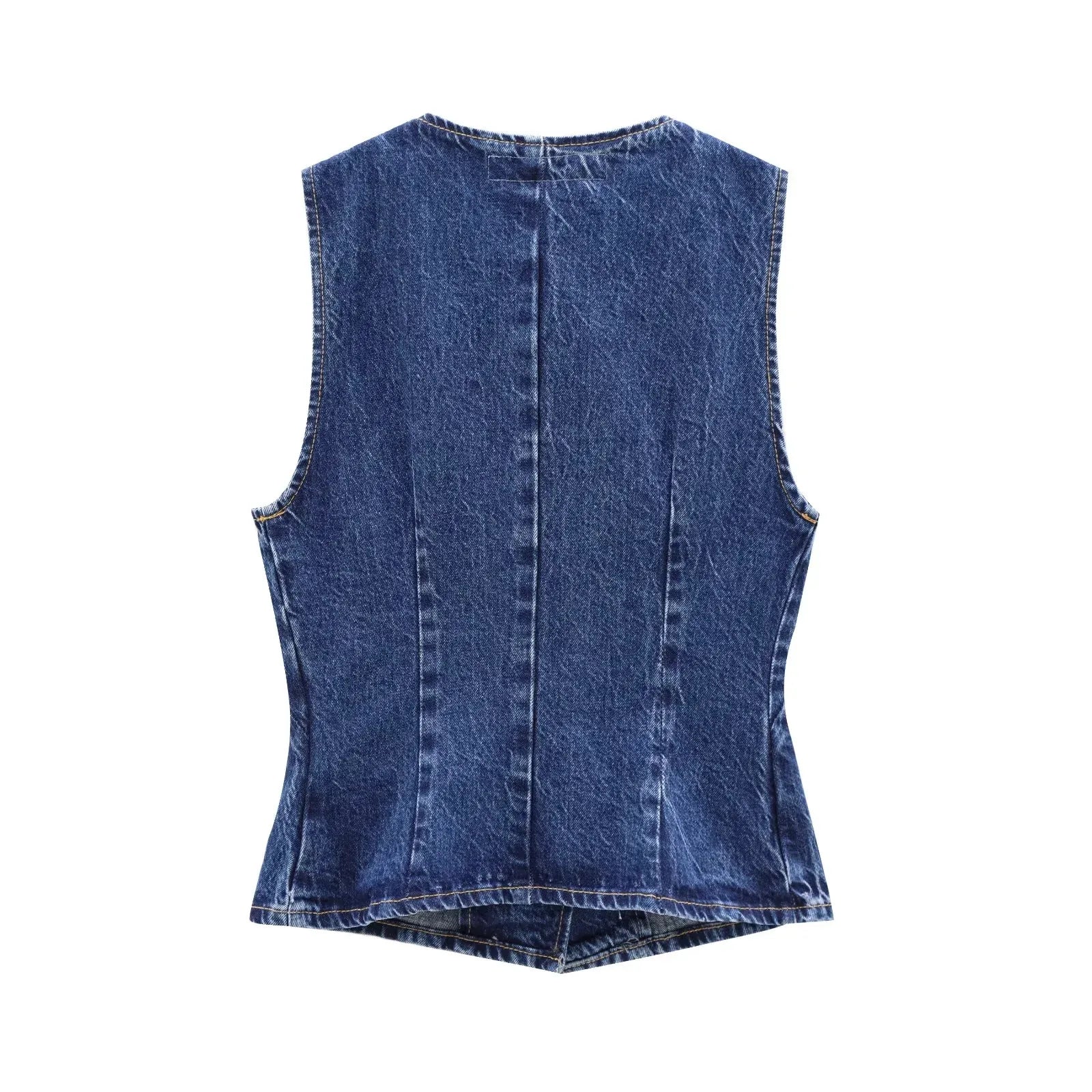 Women's Vest 2025 New Fashion Denim Vest Top Ladies Casual Cropped Sleeveless Jacket Coat Streetwear Waistcoat Outerwears
