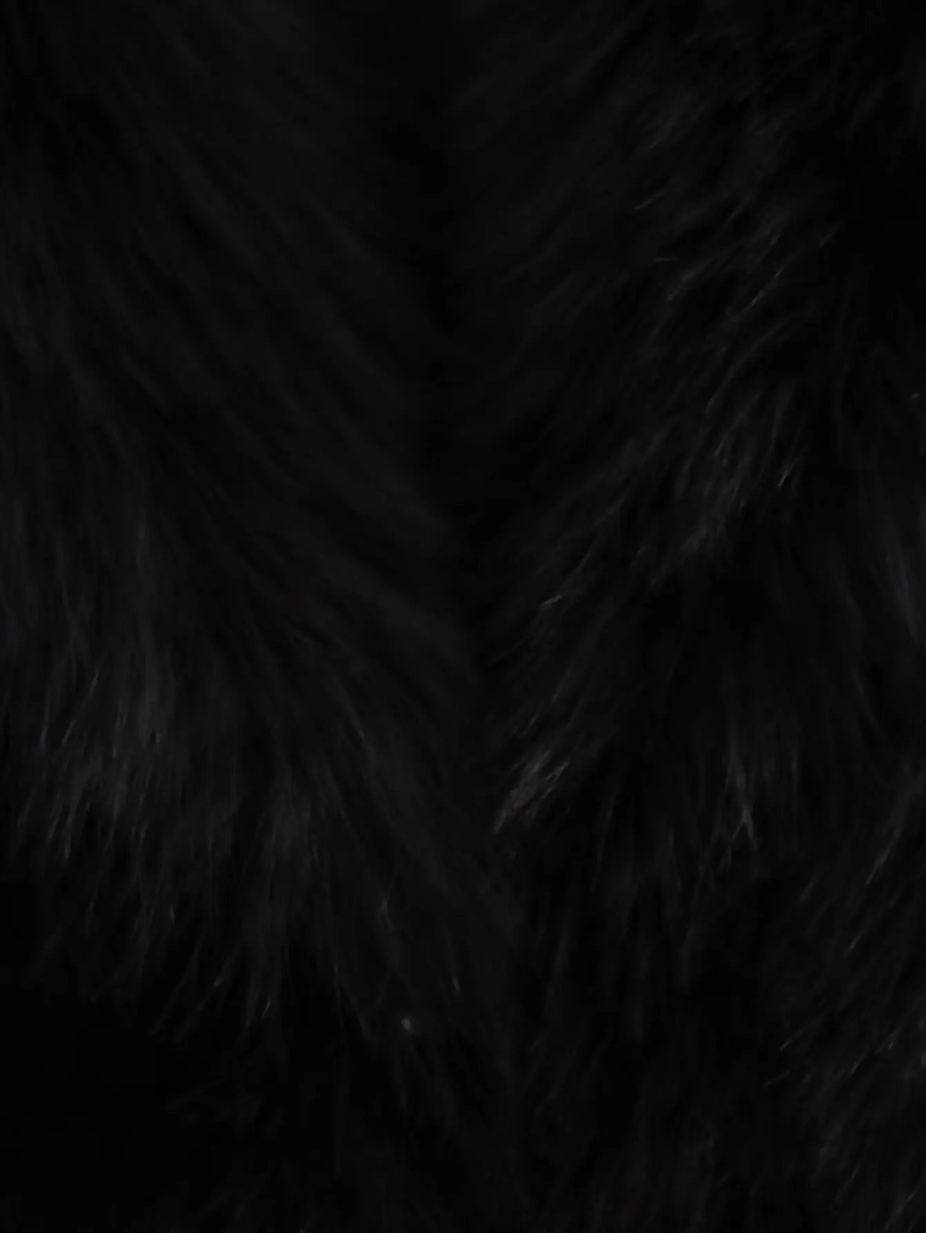 Black Faux Fur Coat for Women Autumn Winter Plush Wool Coats Black Wool & Blends Coats Outerwears Long Sleeve Warm Fur Coat