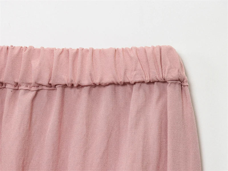 Women's Trousers New for Fall 2025 Pink Loose Pleated Decorative Trousers Casual Fashion Cute and Casual Personality Versatile