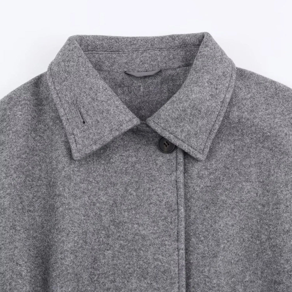 Women Wool Coat With Belt Autumn Winter Female Laple Long Sleeve Single-Breasted Outwear Coat Lady Loose Jackets