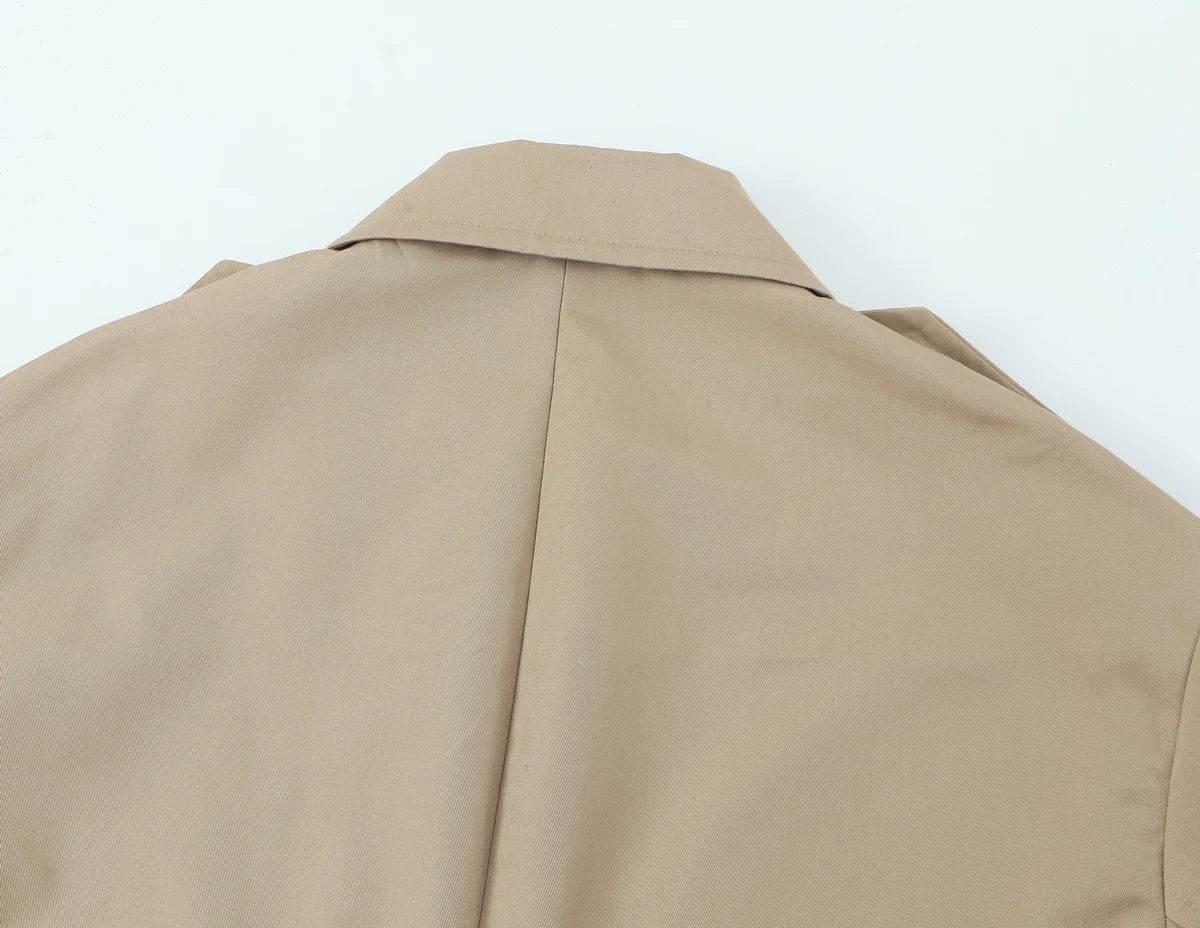 Women Jackets 2025 Autumn Winter New Fashion Laple Long Sleeves Double-Breasted Jacket Female Elegant Windcoat Style New Coats