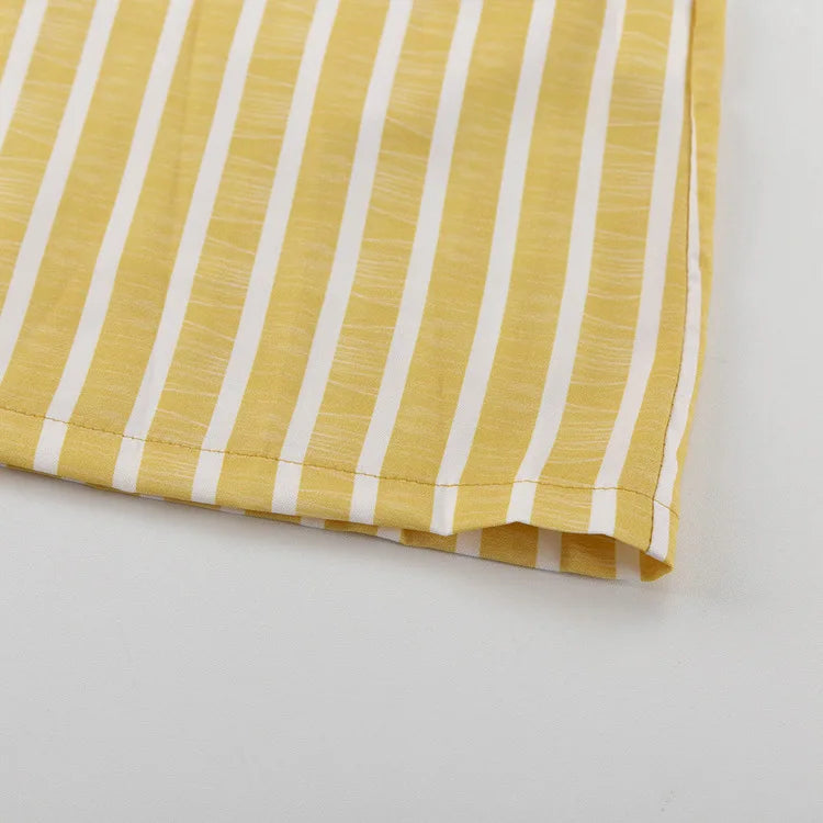 Women's Clothing 2025 Autumn New Striped Long-sleeved Loose Lace Top High Waist Trousers Fashionable Casual Suit