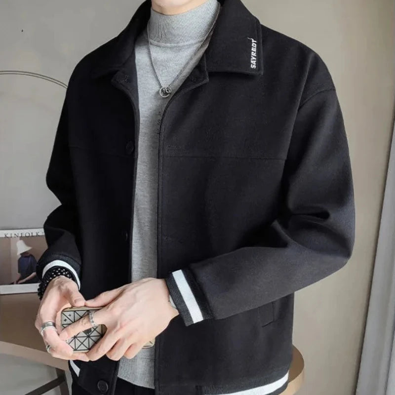 Men's Wool & Blends Jackets New In Male Coats Spring Autumn Original Brands Joker Stylish Fast Delvery Casual Cold Y2k Aesthetic