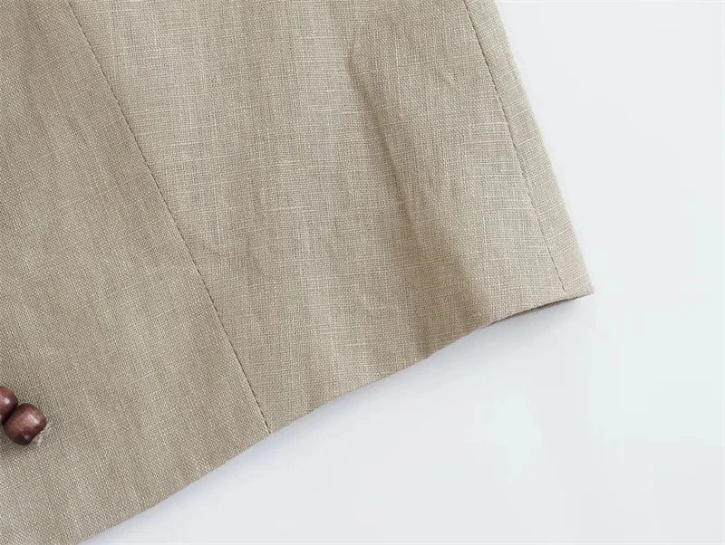 MUJER Beading Sleeveless Vest Woman V Neck Black Cropped Vest Women Jacket Tied Short Coats Waistcoat Women's Fashion Vests 2025