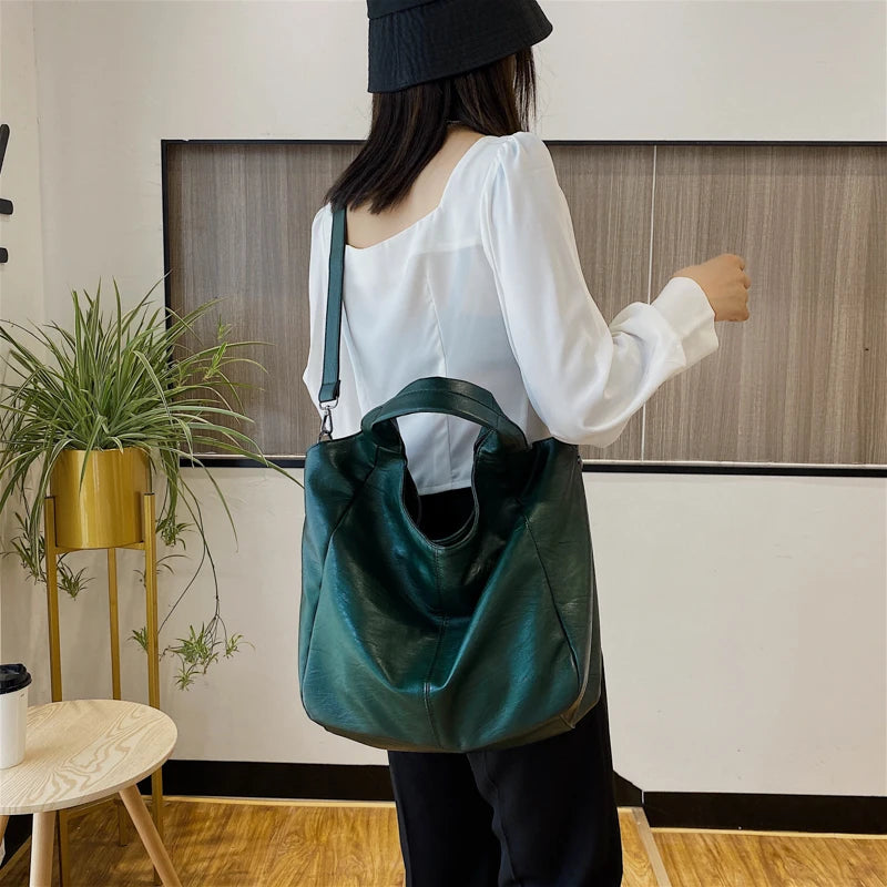 Fashion Women Handbags Female Large Shoulder Bags For Travel Weekend Shopping Feminine Bolsas Soft Leather White Messenger bag