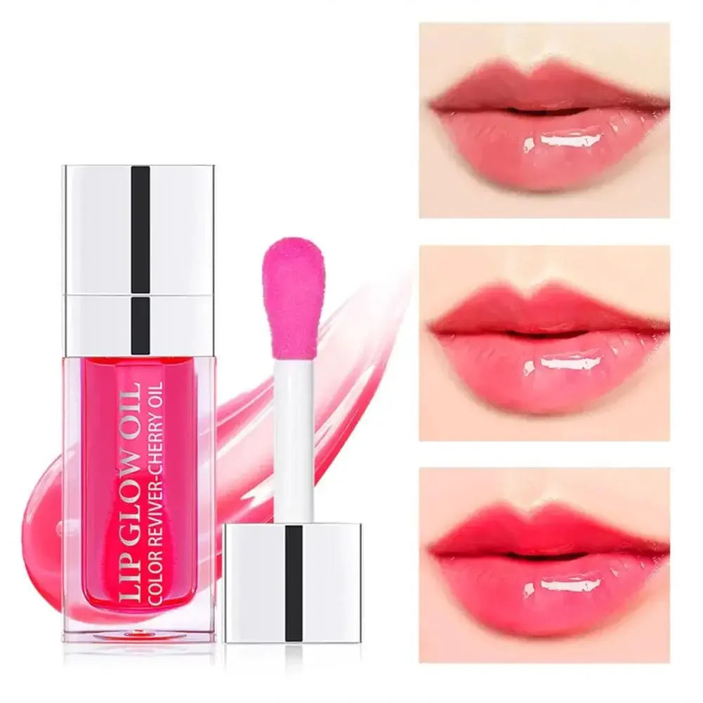 Lip Oil Gloss Lip Plumper Makeup Moisturizing NonSticky Sexy Water Glossy Glitter Primer Tint Lip Balm Care Cosmetics