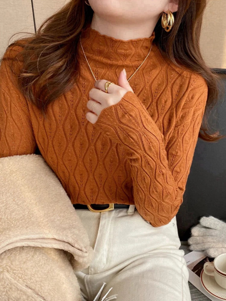 2025 Cashmere Turtleneck Women Sweaters Autumn Winter Warm Pullover Slim Tops Knitted Sweater Female Jumper Soft Pull  Tops